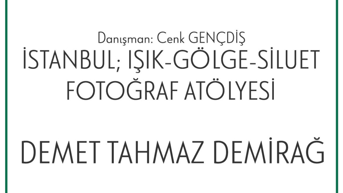 Demet Tahmaz DEMİRAĞ-İstanbul: Işık-Gölge-Siluet